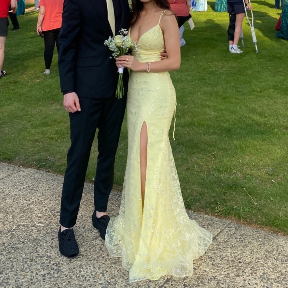 Elegant AMARRA Yellow Prom Dress